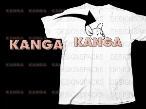 Adorable Kanga Graphic Print Casual Png Digital Download