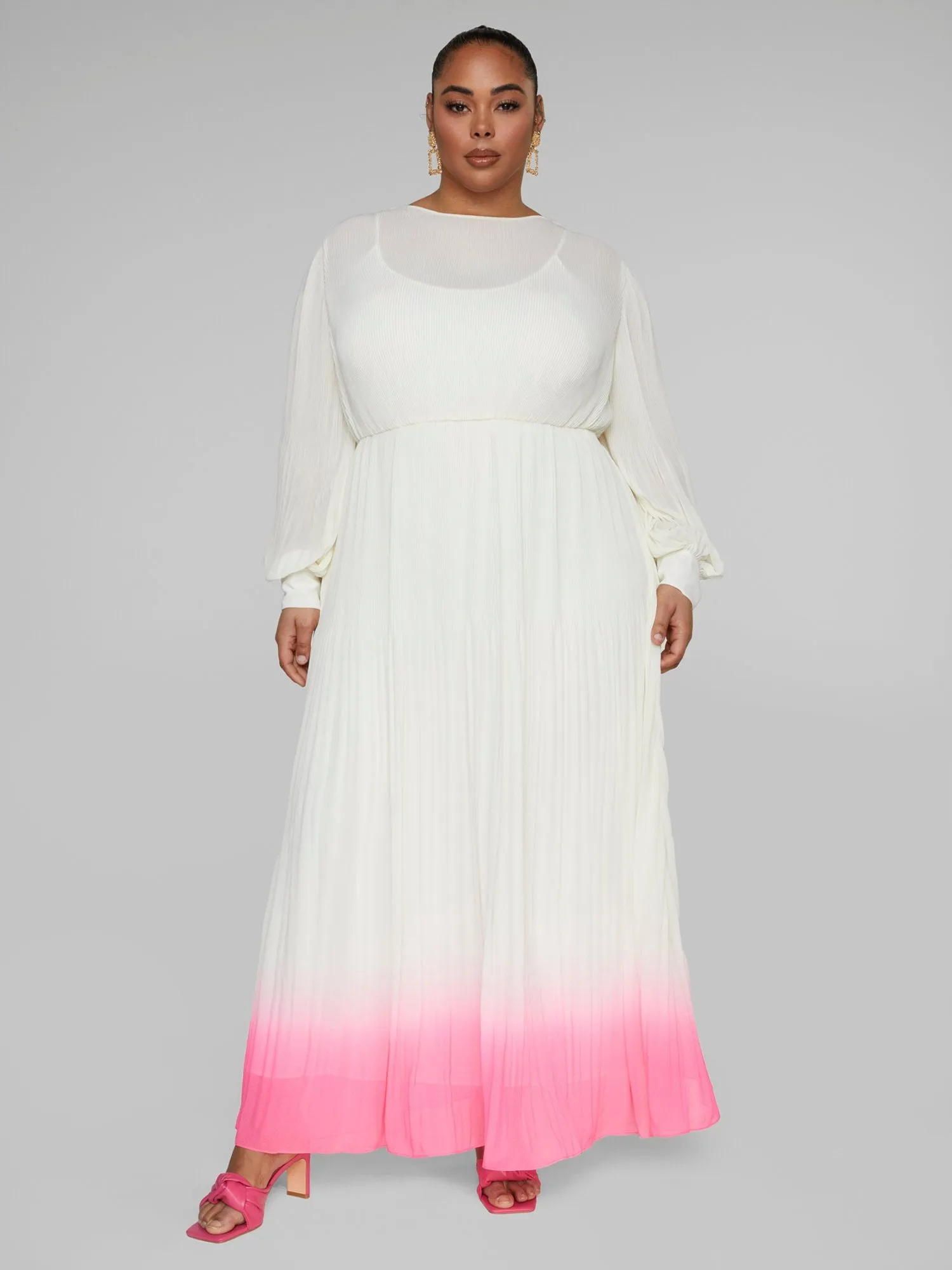 Alexandra Maxi Dress with Dip Dye Hem - Gabi Fresh x FTF