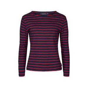 Antibes Striped Long Sleeve Tee - SR Navy / SR Red