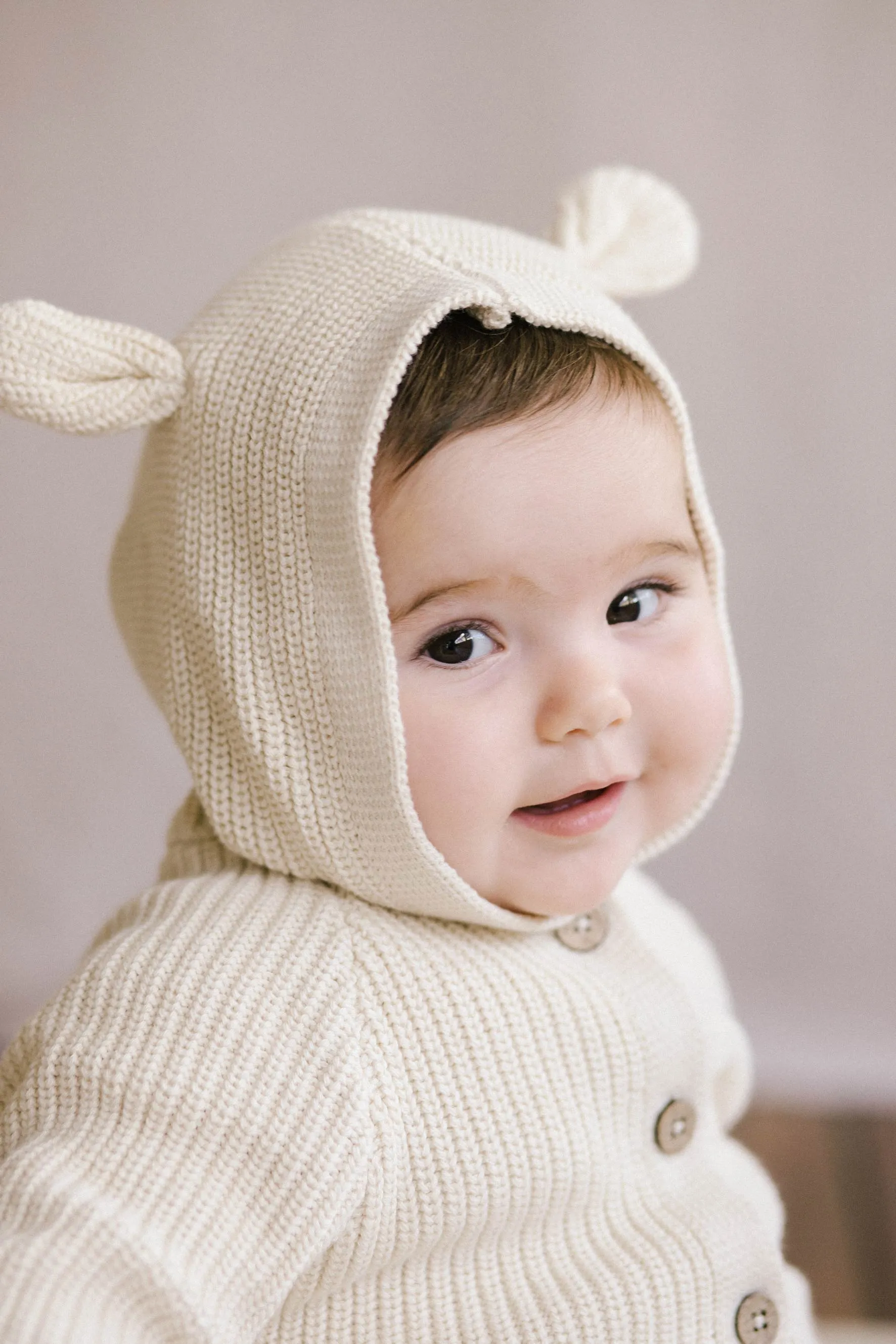 Bear Knit Onepiece - Soft Clay