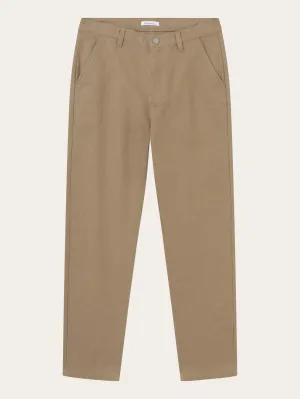 CALLA tapered mid-rise canvas workwear pants - Kelp melange