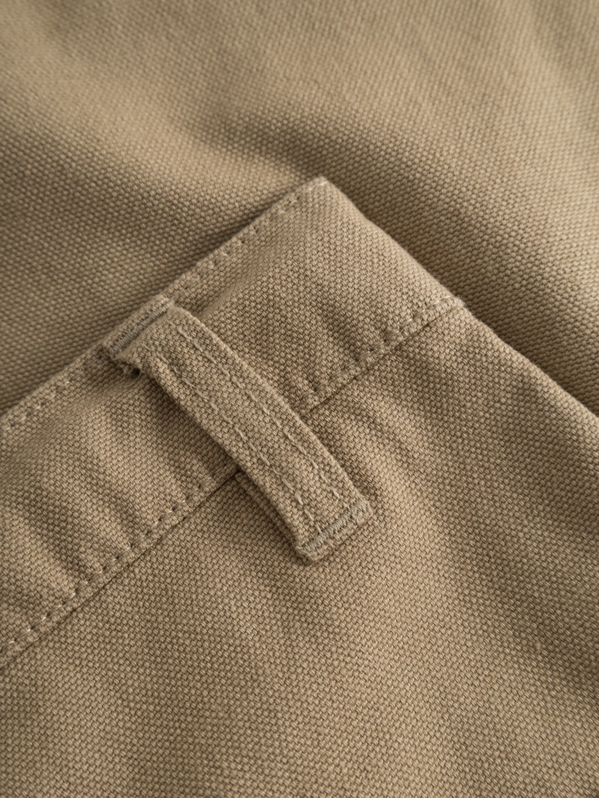 CALLA tapered mid-rise canvas workwear pants - Kelp melange