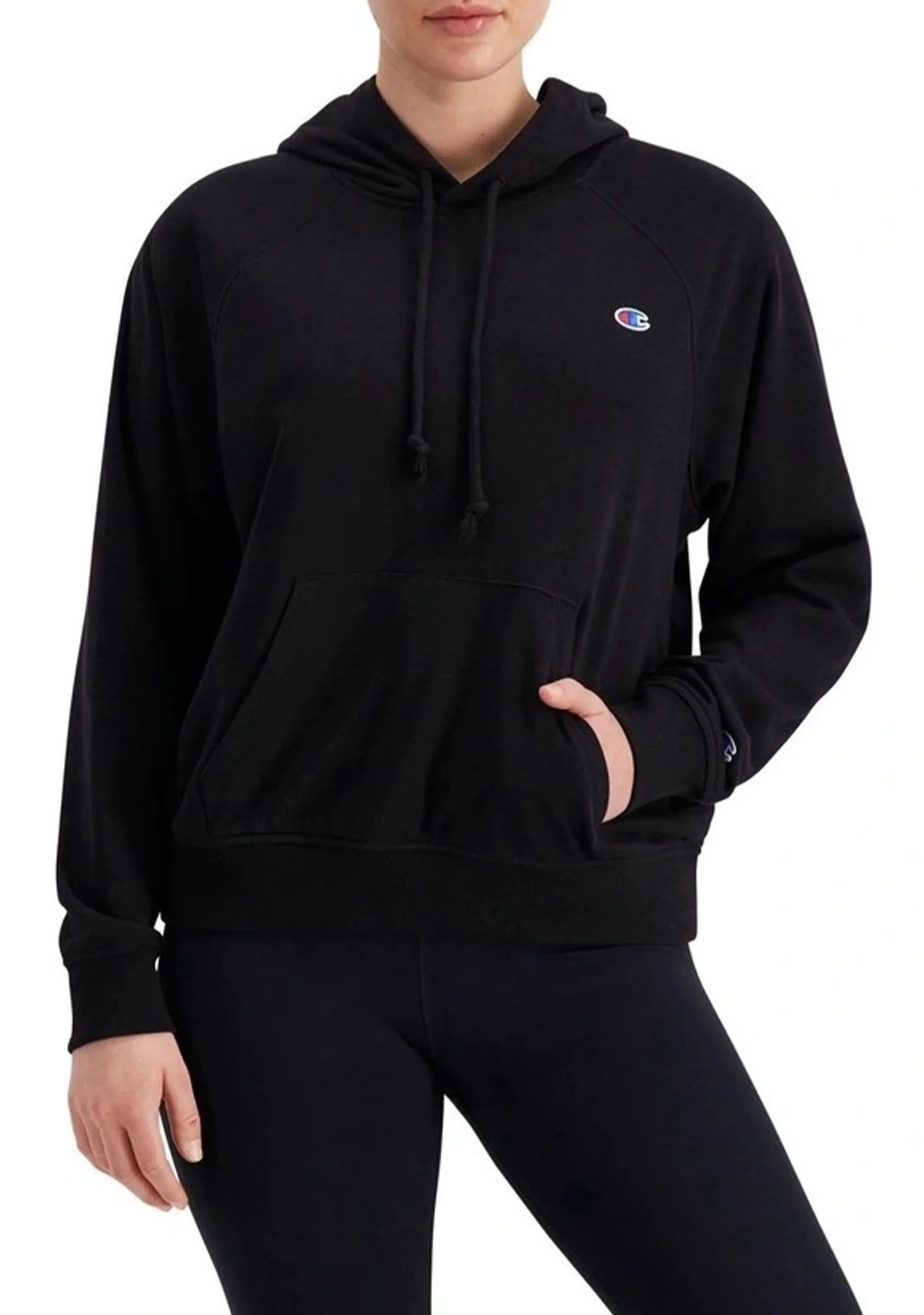 Champion Womens French Terry Hoodie <br> CT6XN BLK