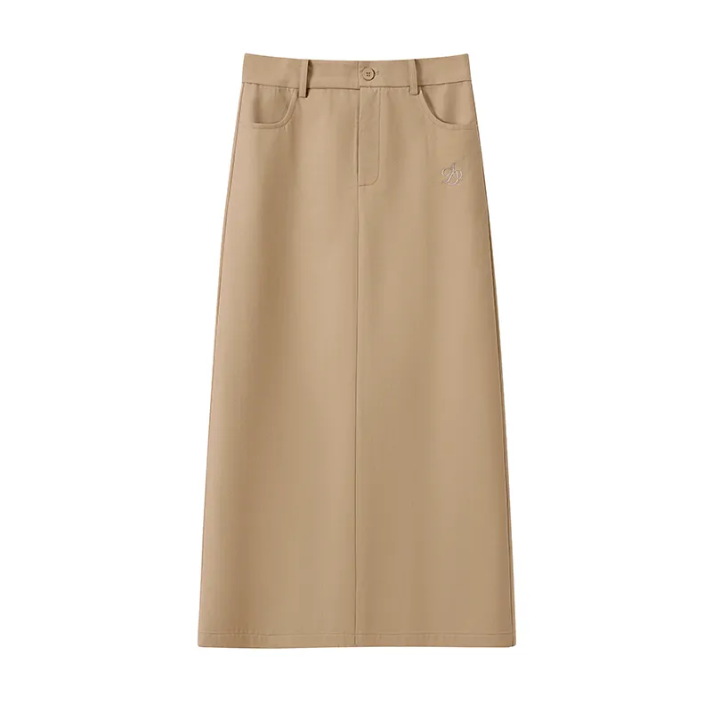 Classic Khaki Maxi Skirt