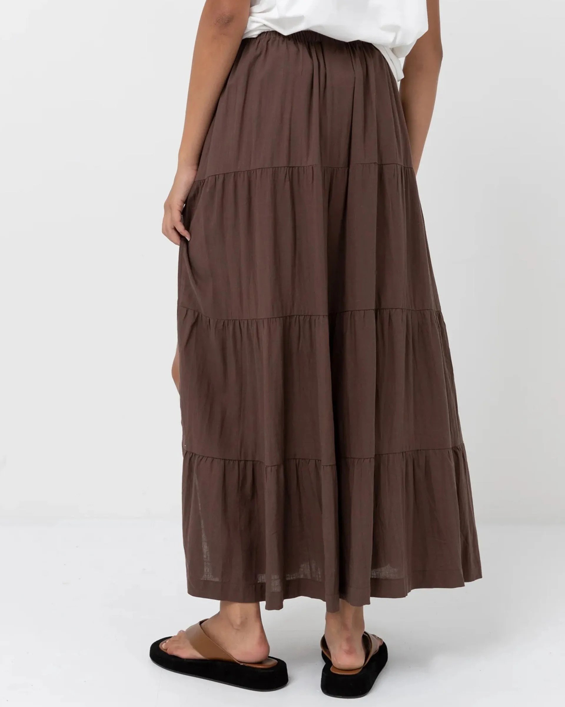 Classic Tiered Maxi Skirt