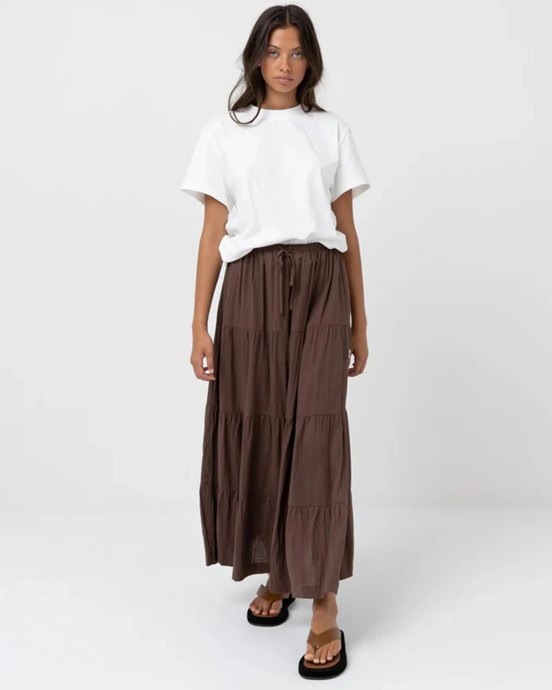 Classic Tiered Maxi Skirt