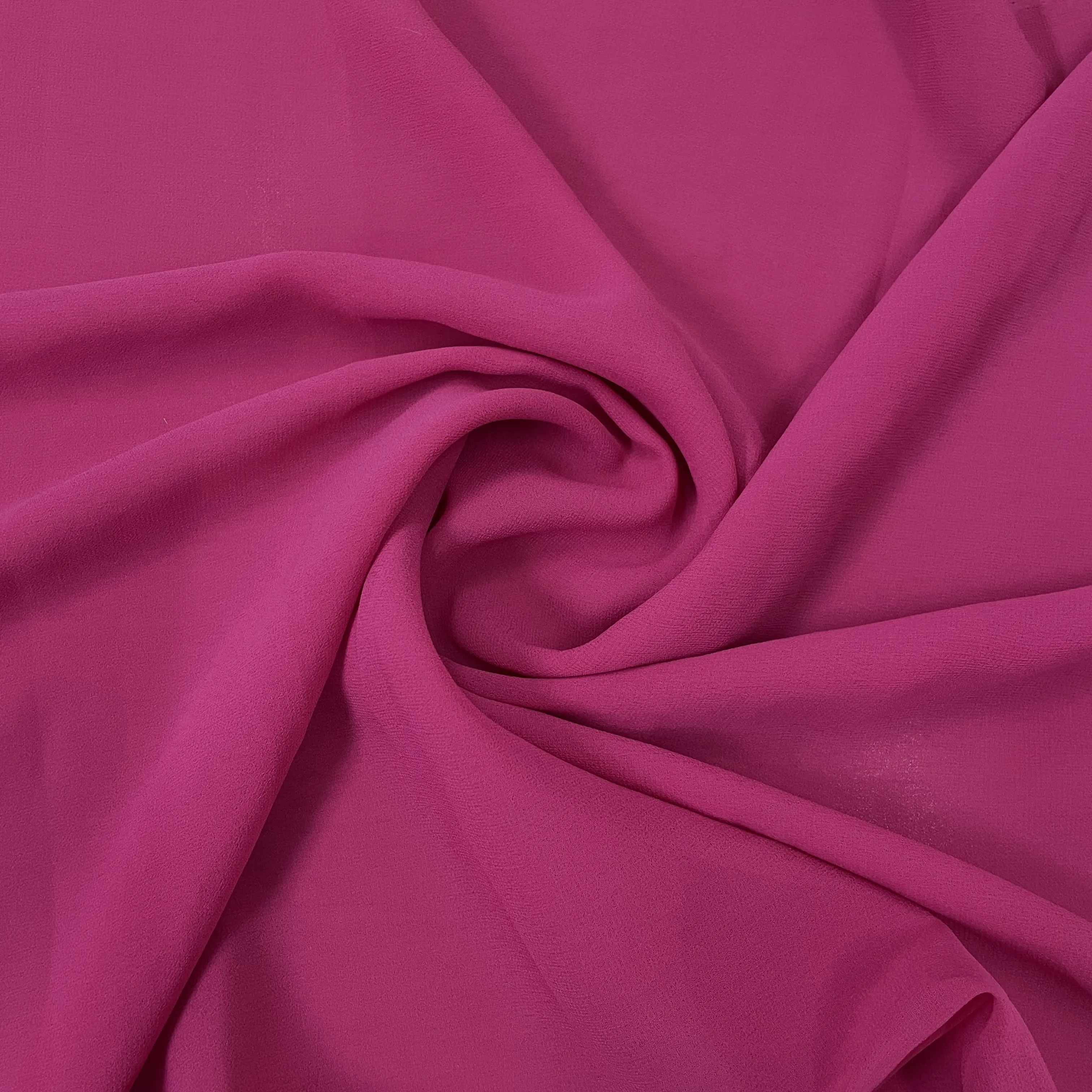 Classic Watermelon Pink Solid Georgette Fabric