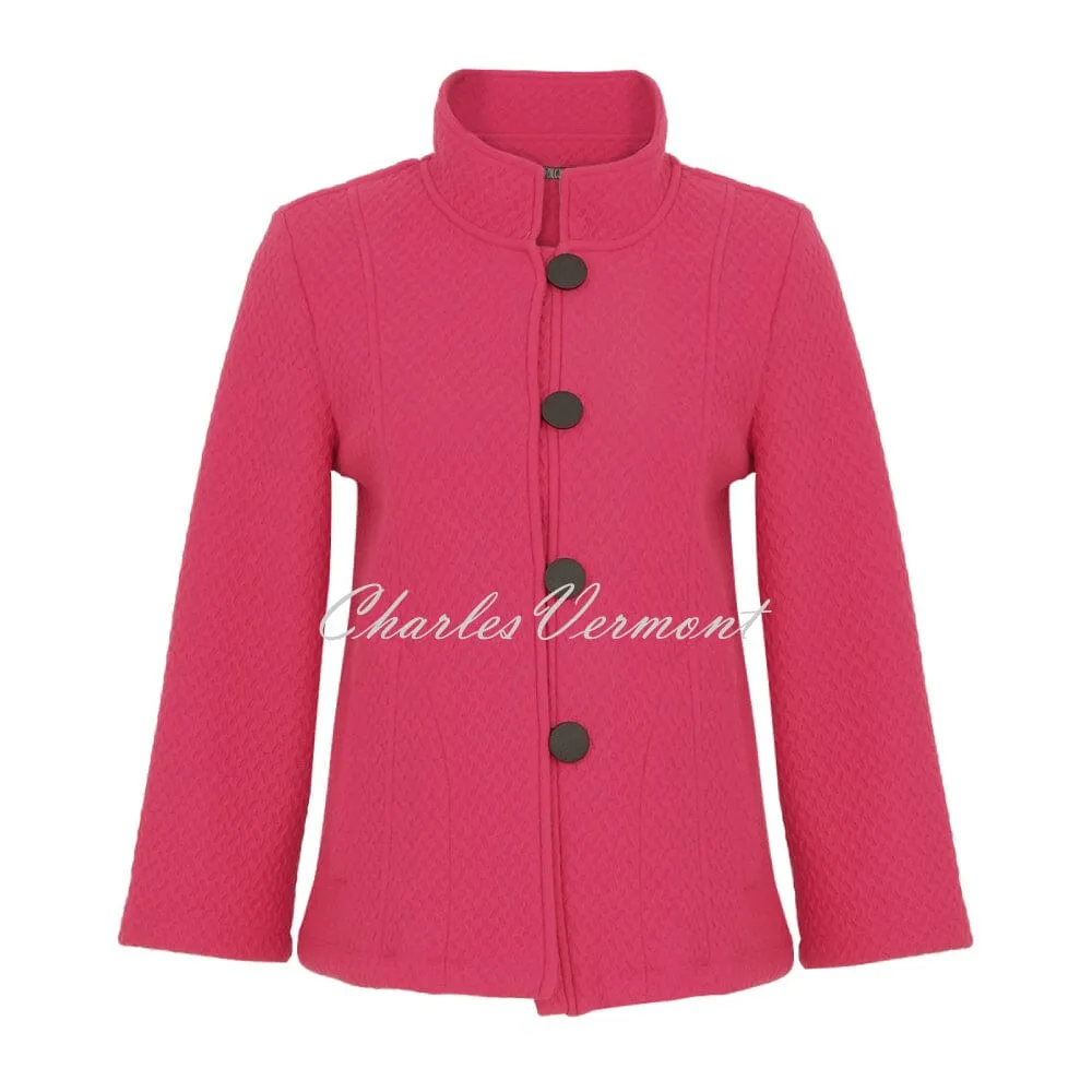 Dolcezza 'Colourful Sporty Chic' Patterned Button Jacket - Style 74214 (Fuchsia)