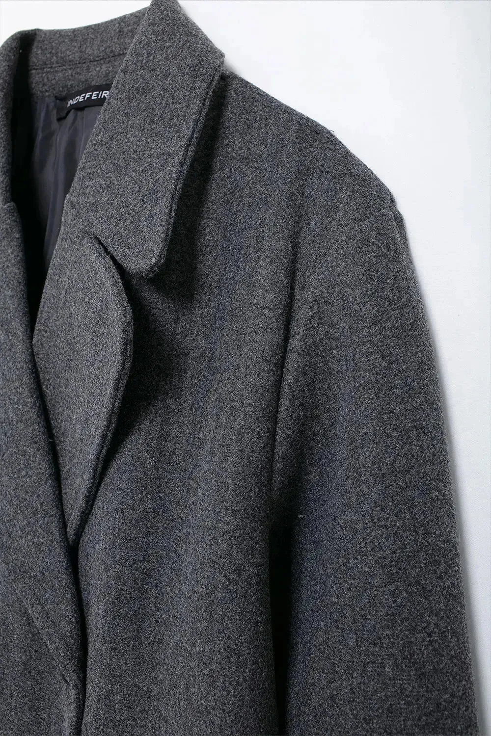 Double-Breasted Longline Wool Coat