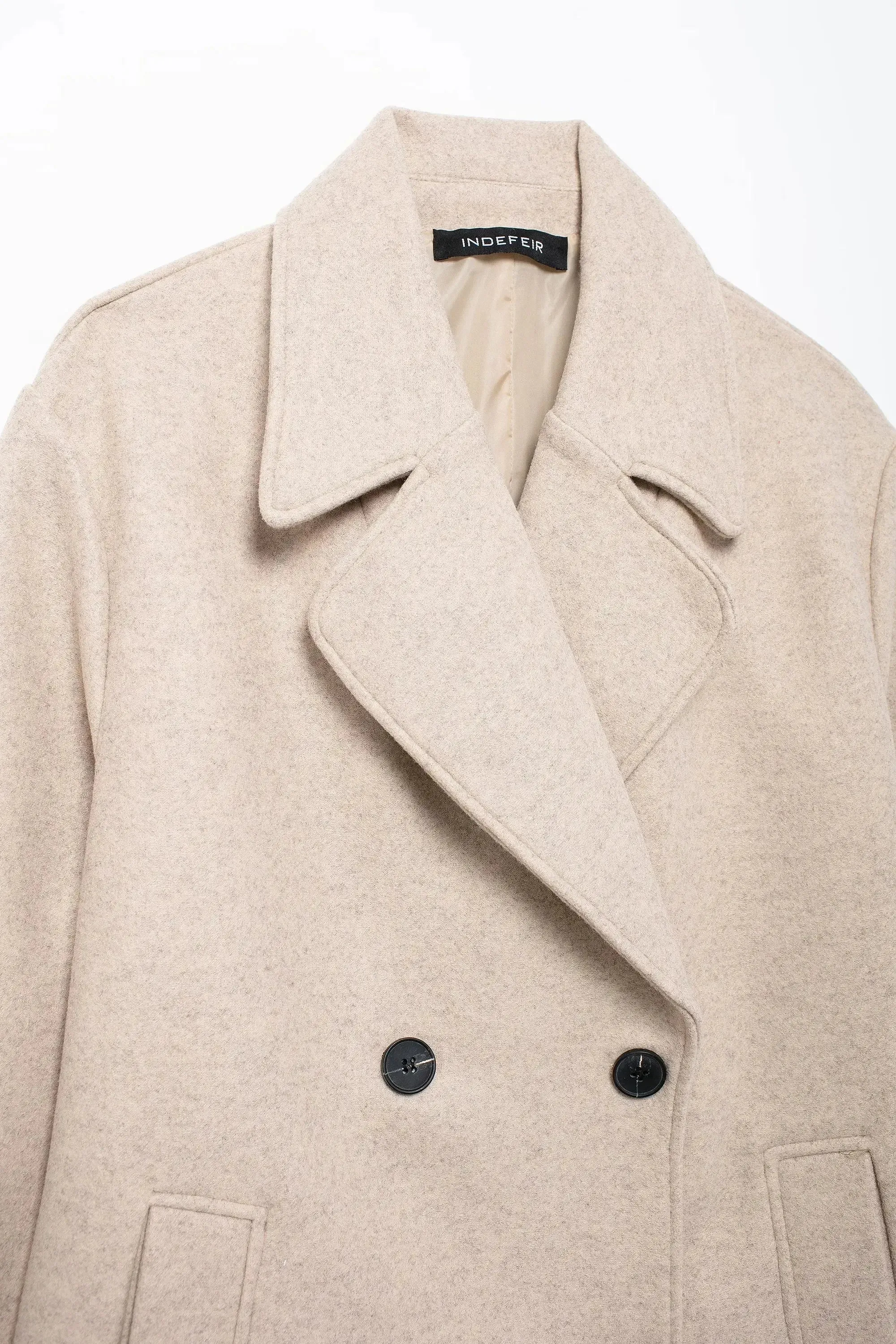 Double-Breasted Longline Wool Coat