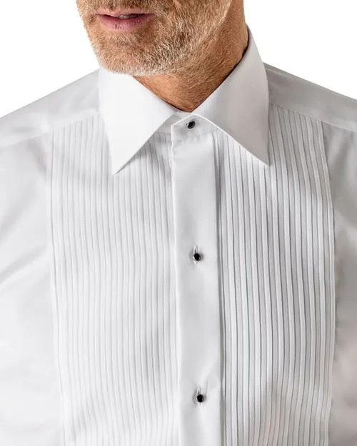 Eton Modern Pleated Tuxedo Shirt, White