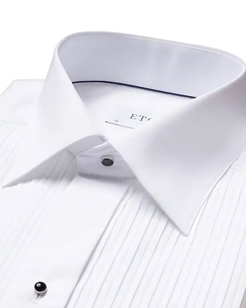 Eton Modern Pleated Tuxedo Shirt, White