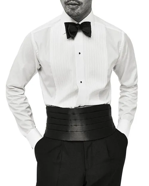 Eton Modern Pleated Tuxedo Shirt, White