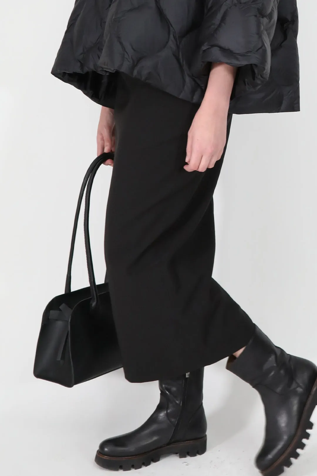 JACKIE LONG SKIRT IN TECHNICAL STRETCH BLACK