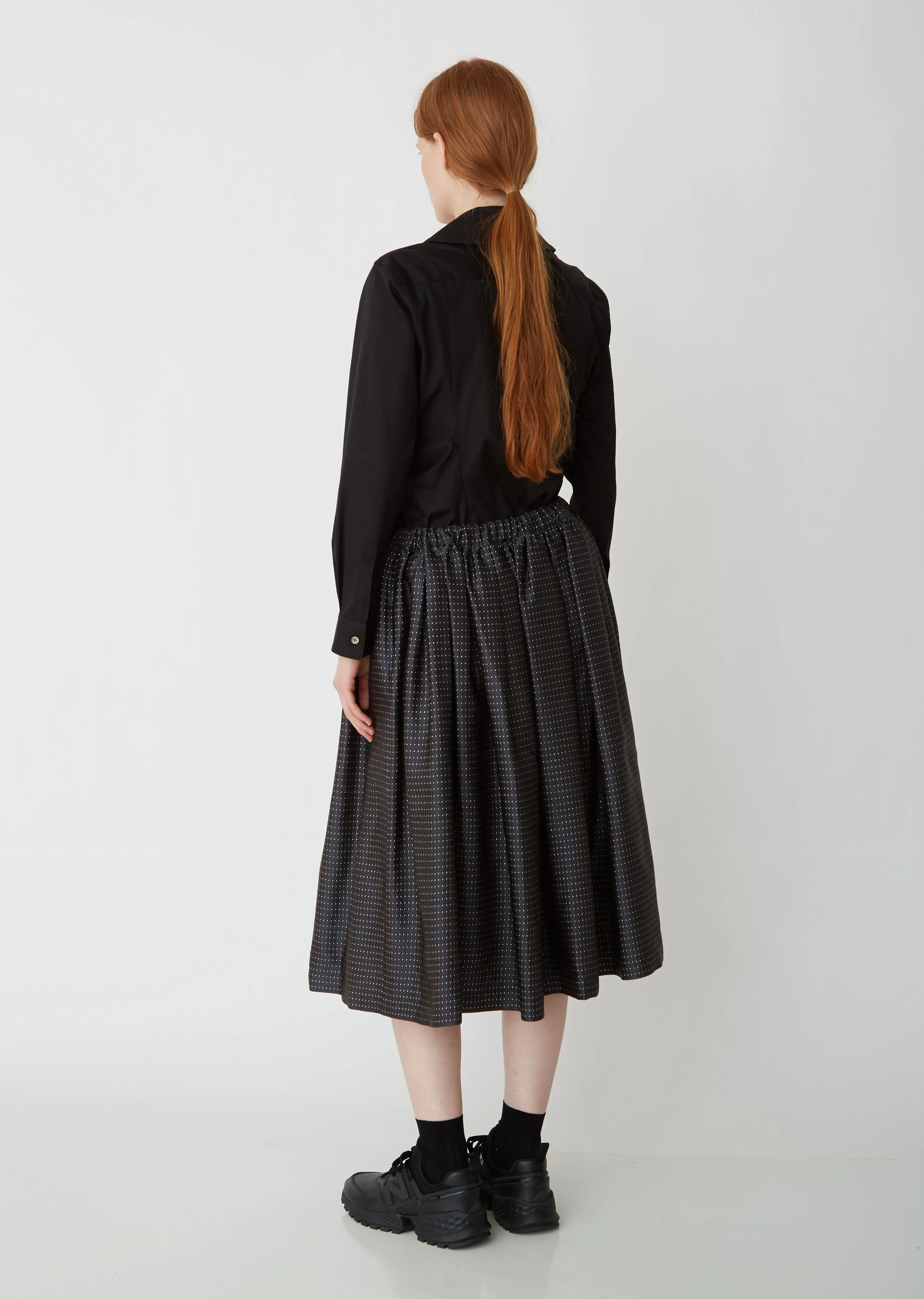 Jacquard Pleated Dobby Skirt