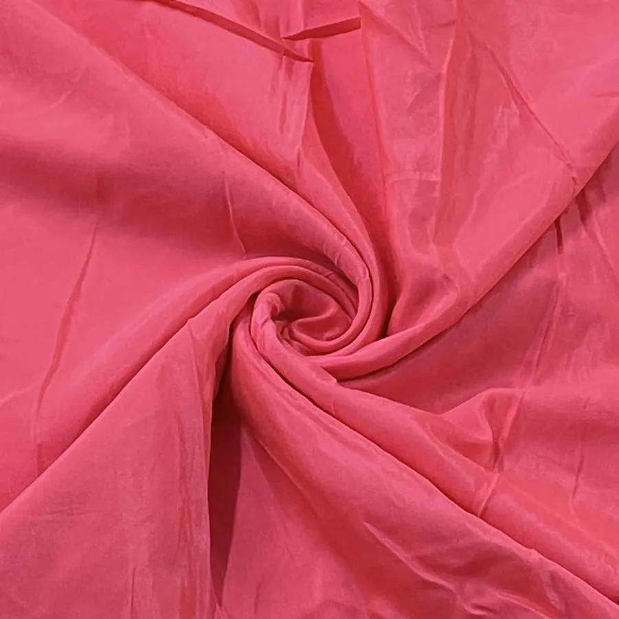 Light Neon Pink Solid Shantoon Fabric