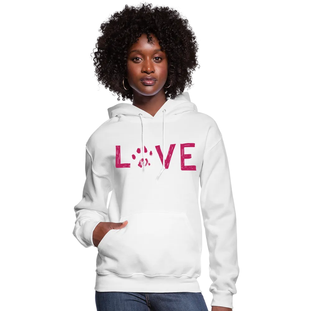 Love Pawprint Contoured Hoodie