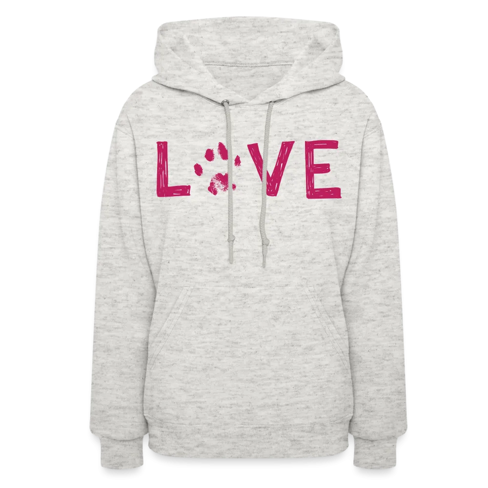 Love Pawprint Contoured Hoodie