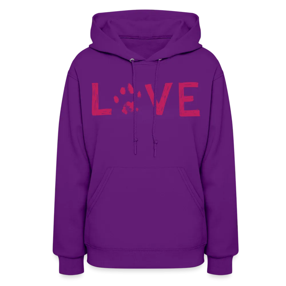 Love Pawprint Contoured Hoodie