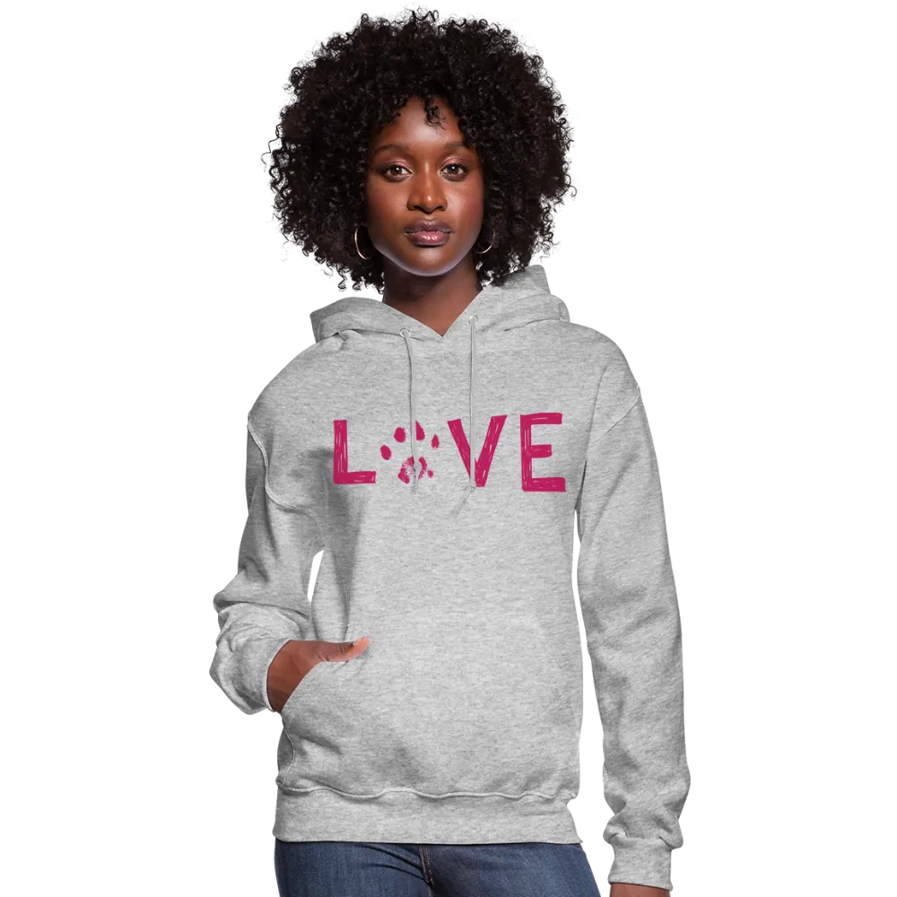 Love Pawprint Contoured Hoodie