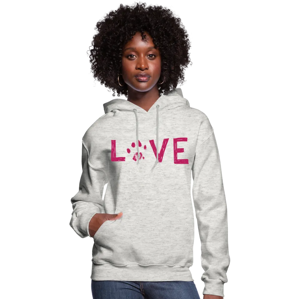 Love Pawprint Contoured Hoodie