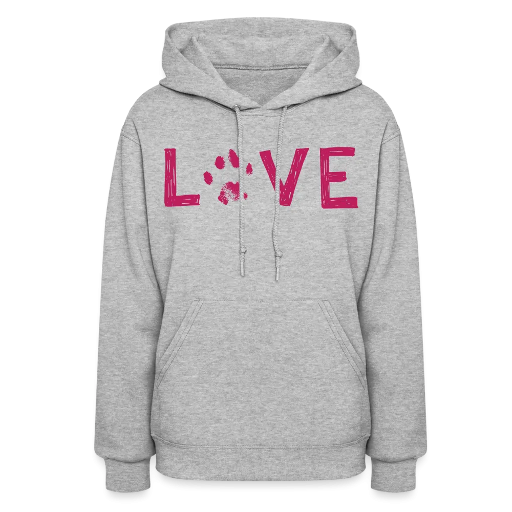 Love Pawprint Contoured Hoodie