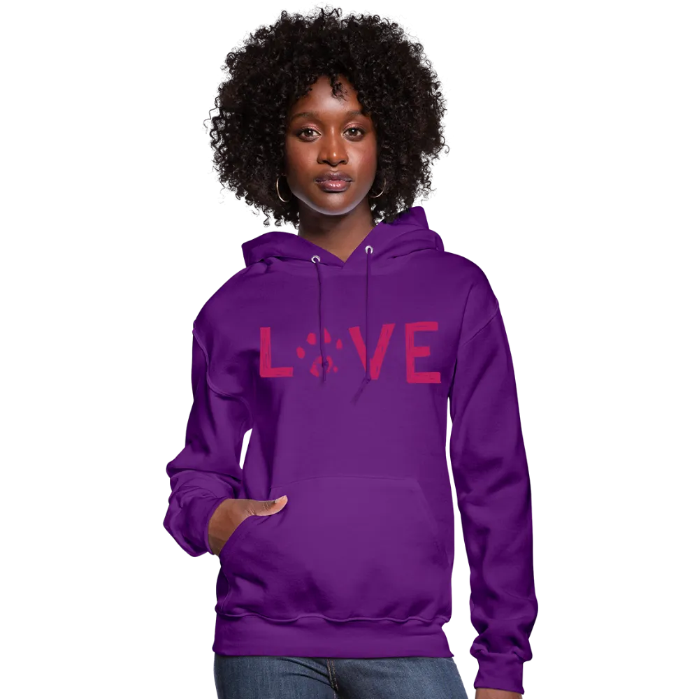 Love Pawprint Contoured Hoodie