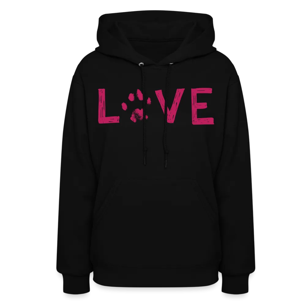 Love Pawprint Contoured Hoodie