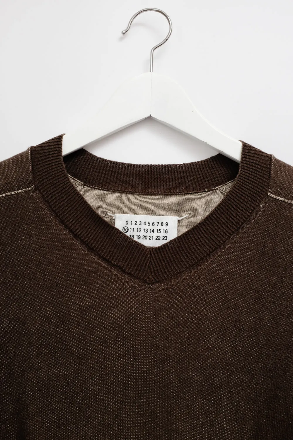 MARTIN MARGIELA BROWN COTTON SWEATER