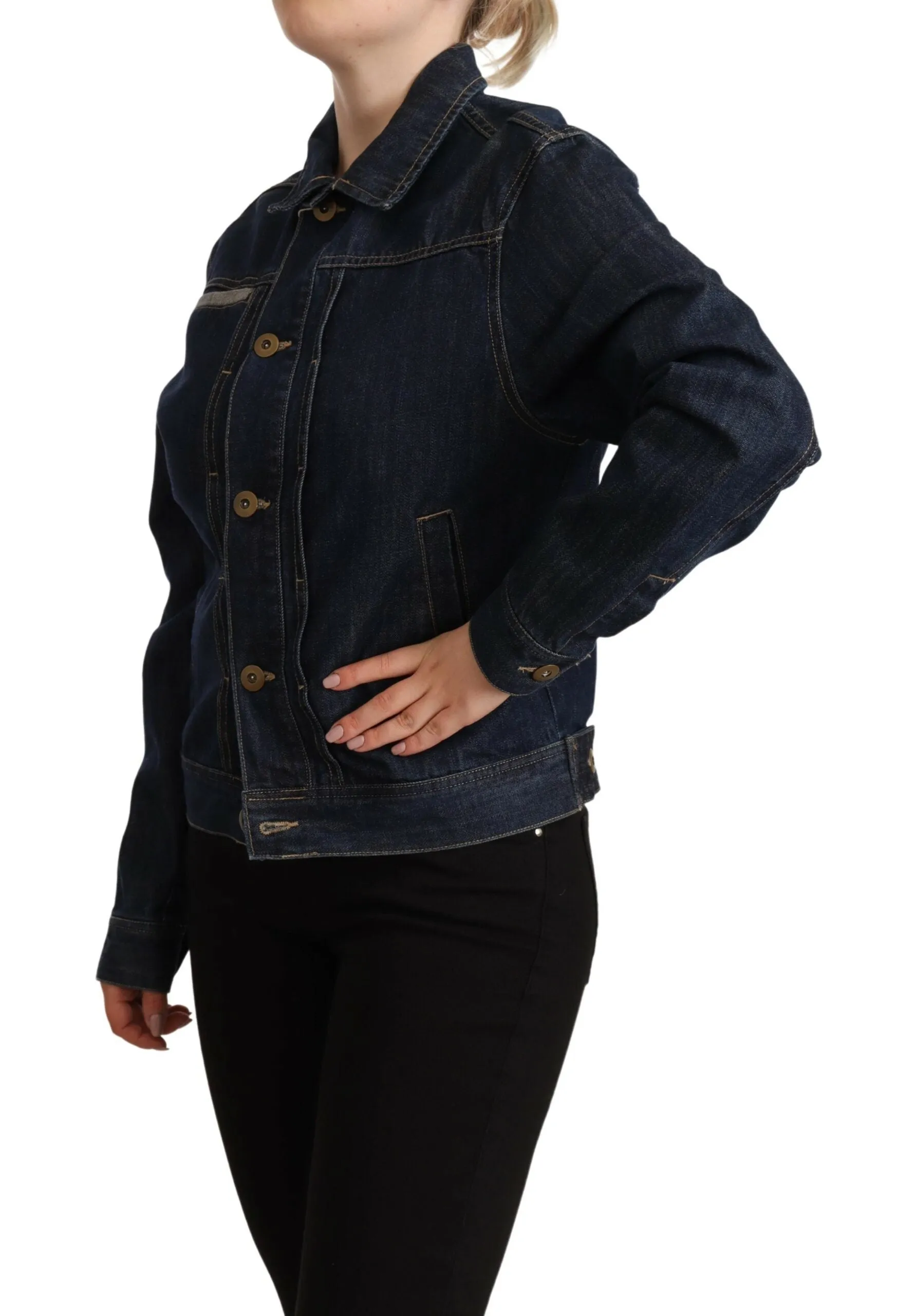 Master Coat Chic Dark Blue Denim Jacket