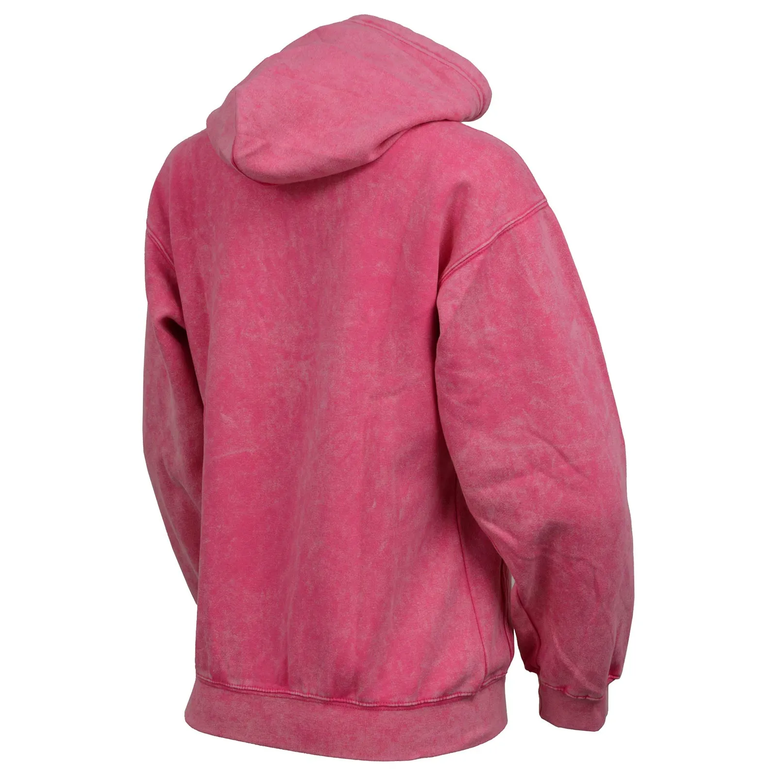 Milwaukee Leather MNG21620 Women's Distressed Pink Sweatshirt Full Zip Up Long Sleeve Casual Hoodie - with Pocket