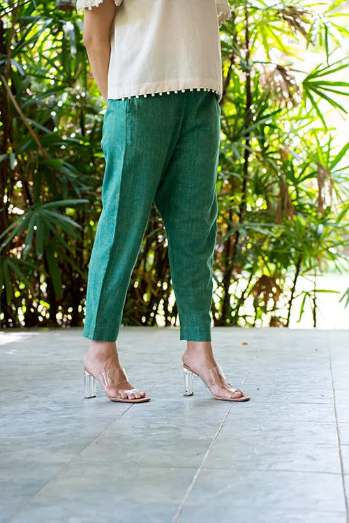 Moralfibre Forest Green Ankle Pants