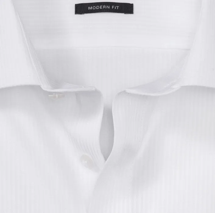 OLYMP - Modern Fit, White Striped Shirt