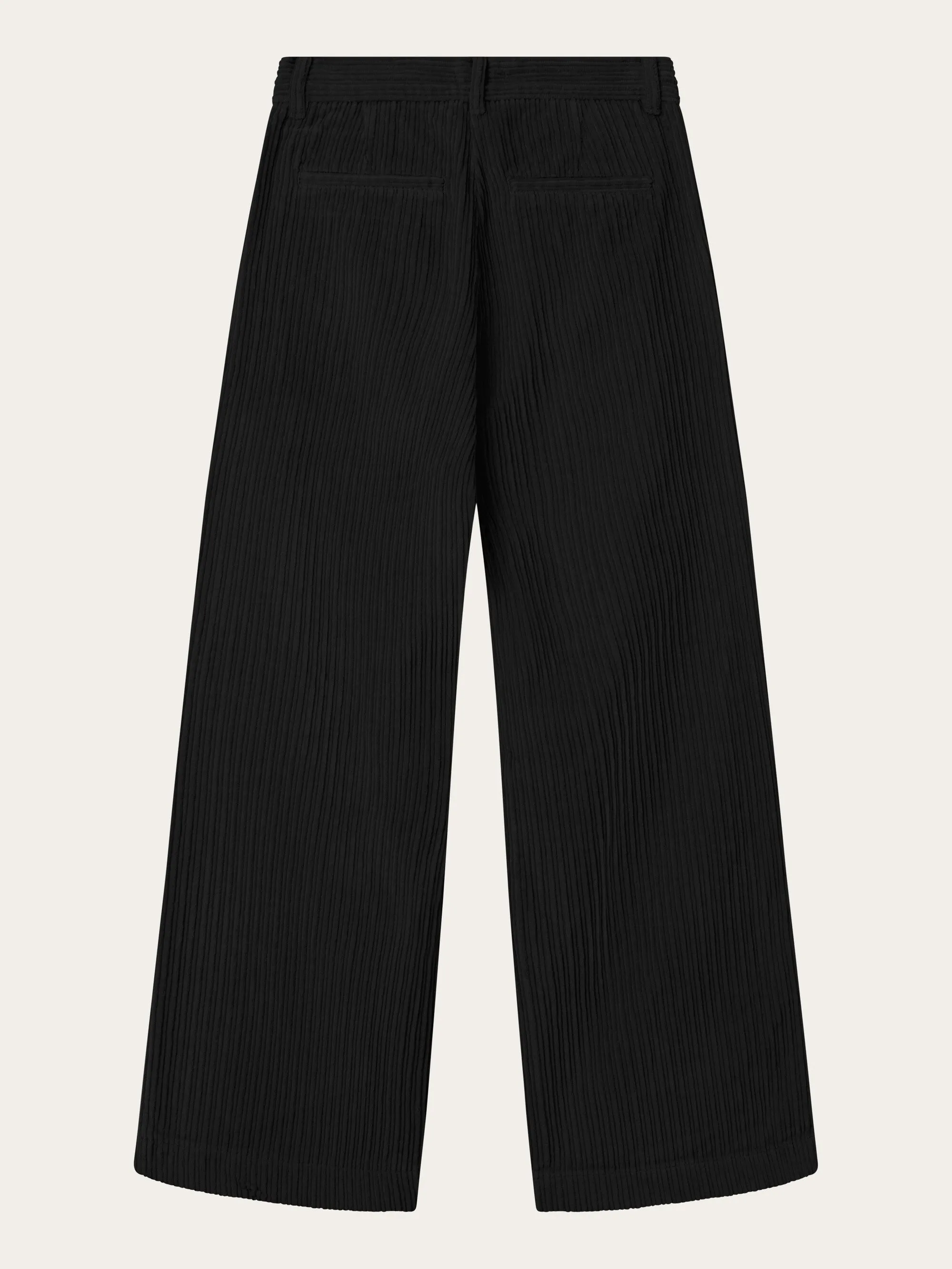 POSEY wide high-rise irregular corduroy pants - Black Jet