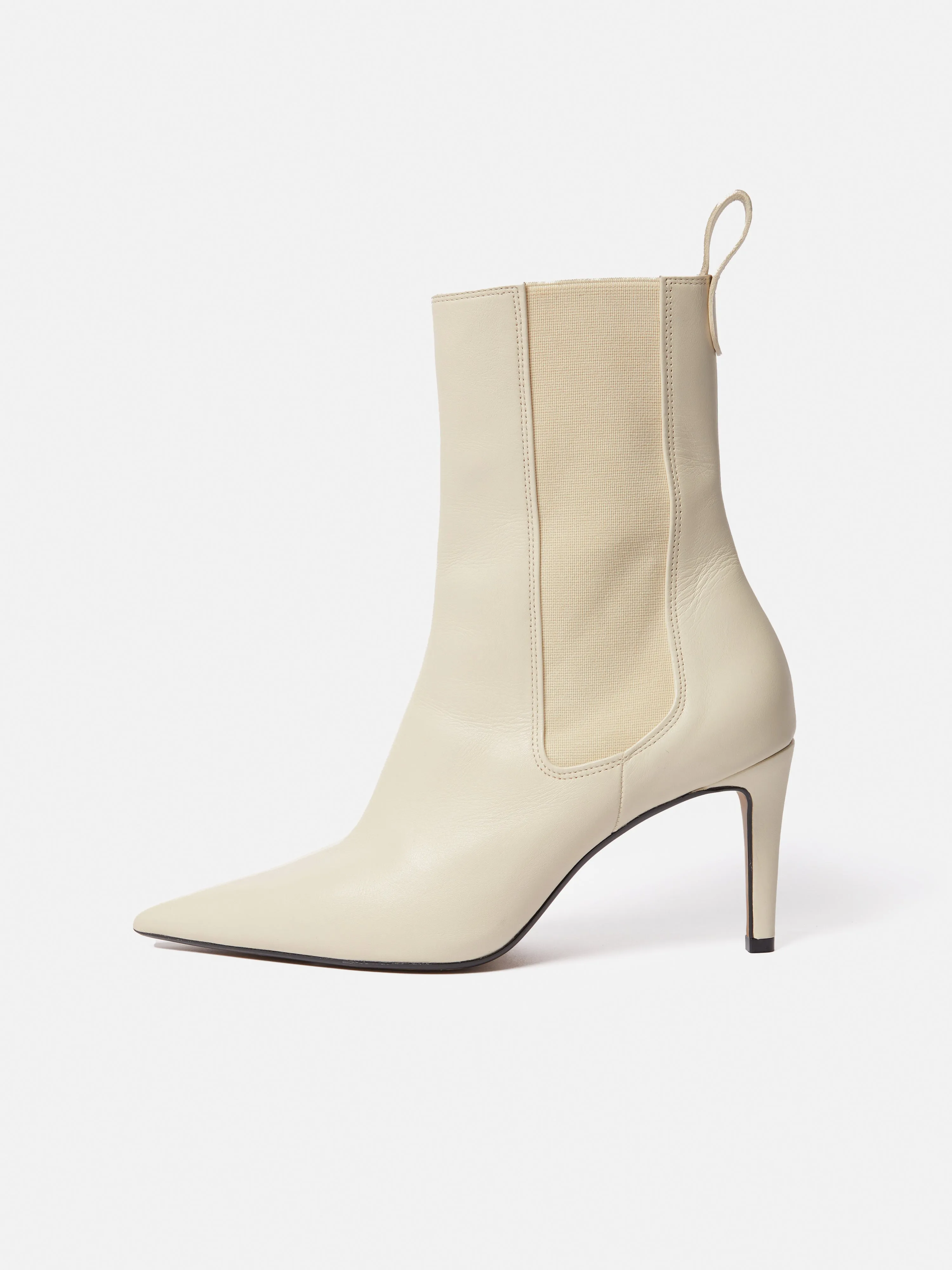 Skelter Heeled Boot | Cream