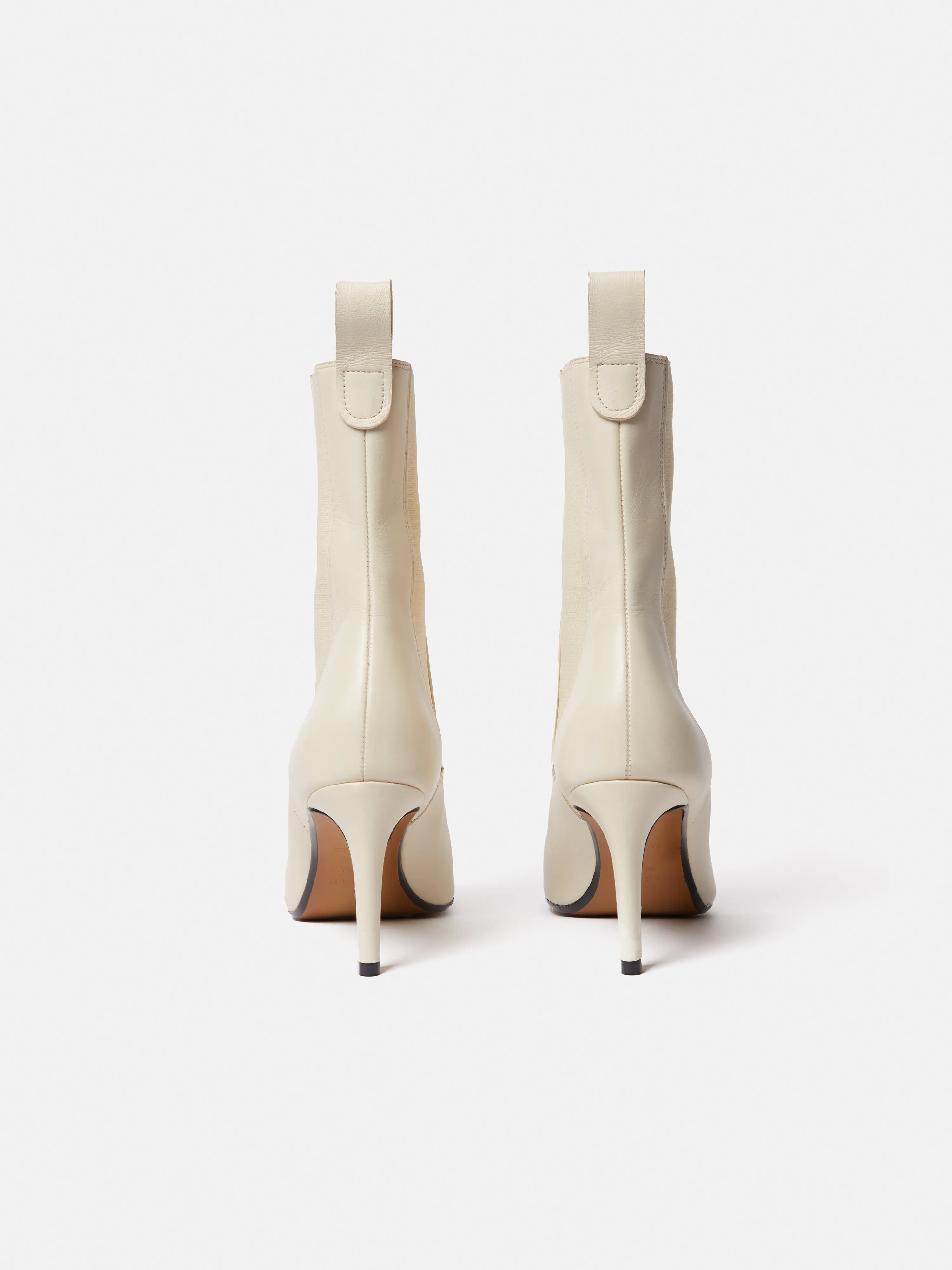 Skelter Heeled Boot | Cream