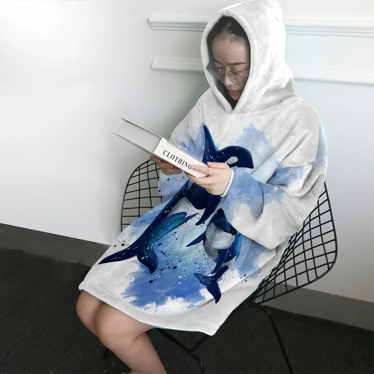 The Royals of Whales Wearable Blanket Hoodie