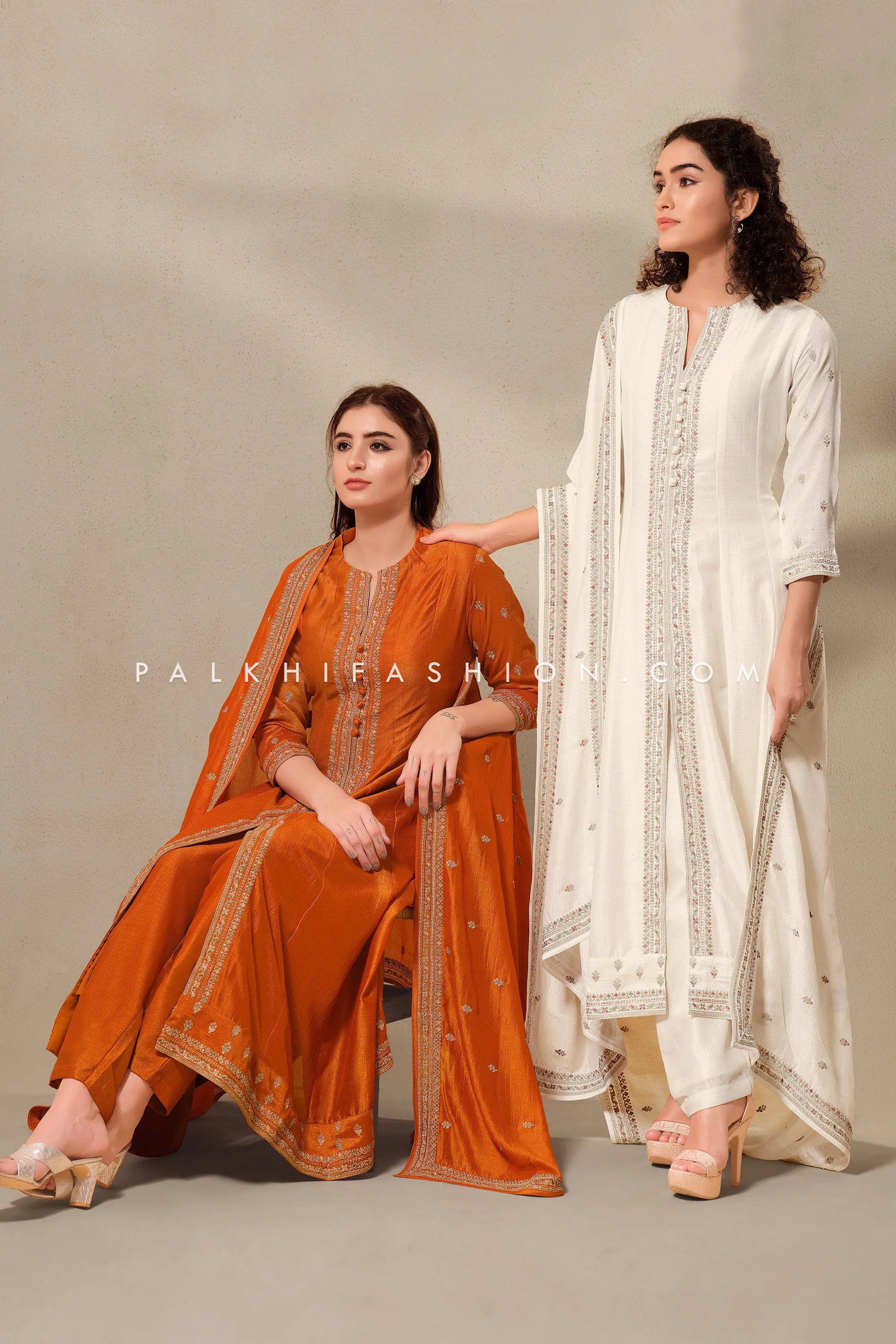 Timeless Elegance: Premium Silk Indian Outfit with Subtle Embroidery