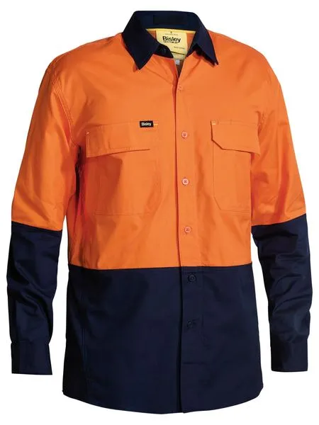 Two Tone Hi Vis X Airflow Ripstop Shirt Long Sleeve - BS6415