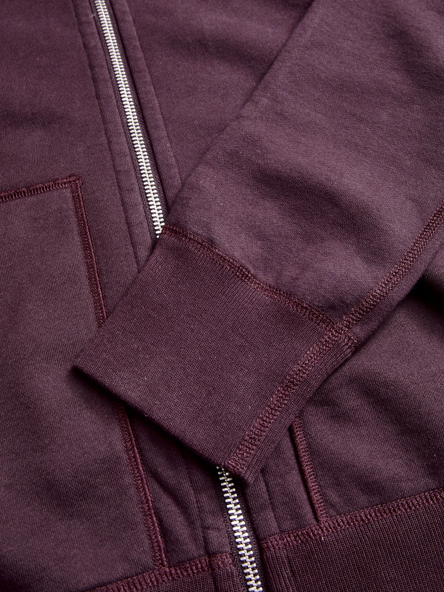 Zip Hoodie in Oxblood