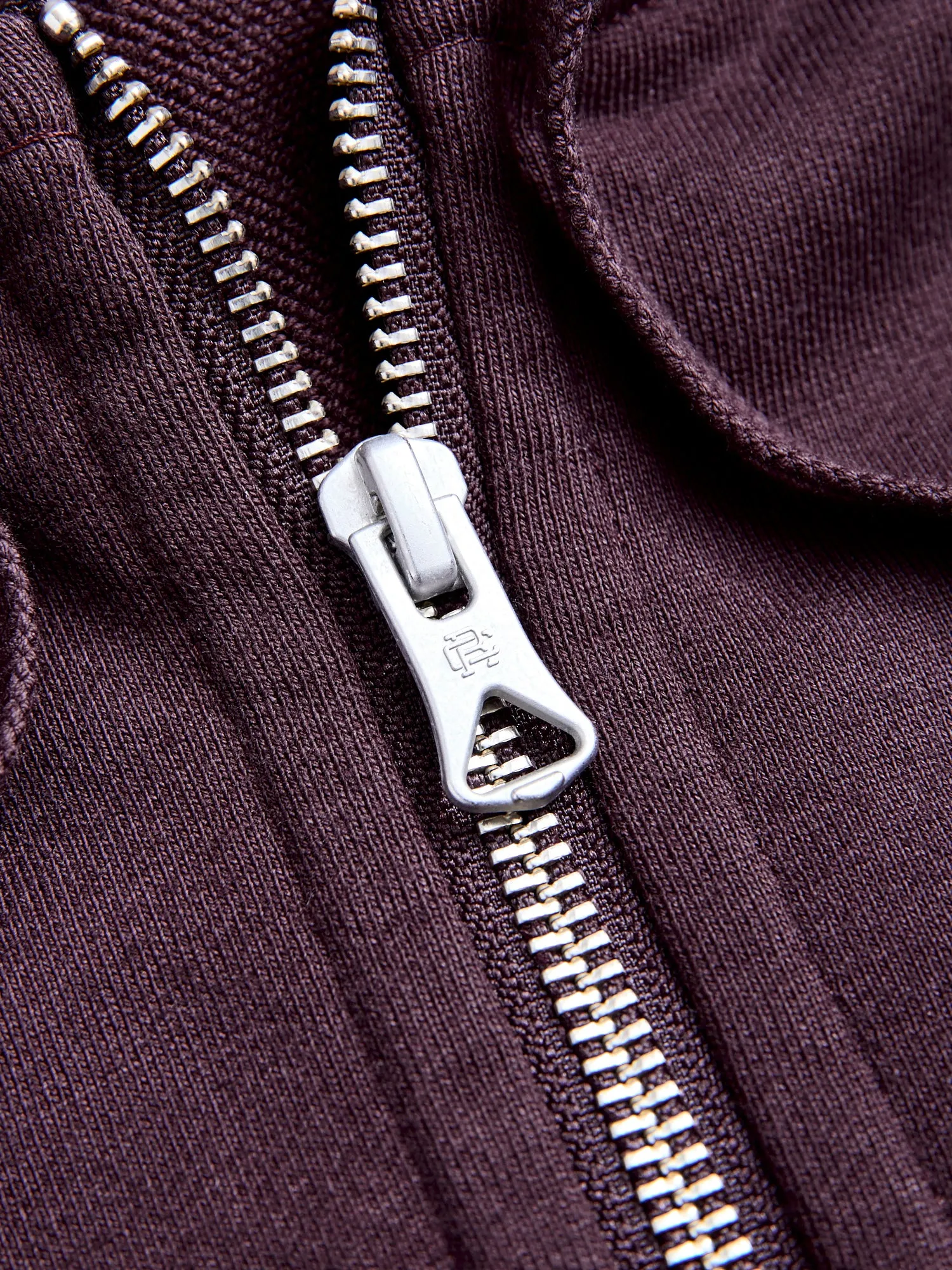 Zip Hoodie in Oxblood